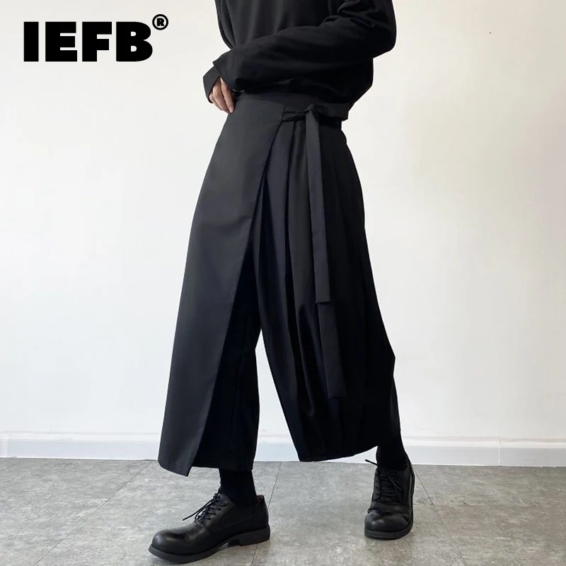 IEFB Menswear Fashion Chic Skirt Lace Up Black Trousers Men's New Loose Mid Waist Wide Leg Pants Male Tide Autumn Niche 2023
IEFB Menswear Fashion Chic Skirt Lace Up Black Trousers Men's New Loose Mid Waist Wide Leg Pants Male Tide Autumn Niche 2023