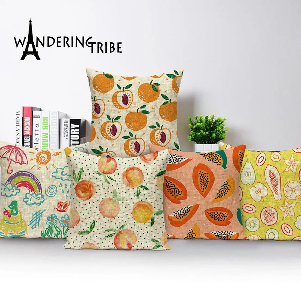 Colorful Fruit Cushion Cover Cartoon Watermelon Pineapple Decorative Couch Throw Pillow Case for Kids Room Sofa Banana Cushions
Colorful Fruit Cushion Cover Cartoon Watermelon Pineapple Decorative Couch Throw Pillow Case for Kids Room Sofa Banana Cushions