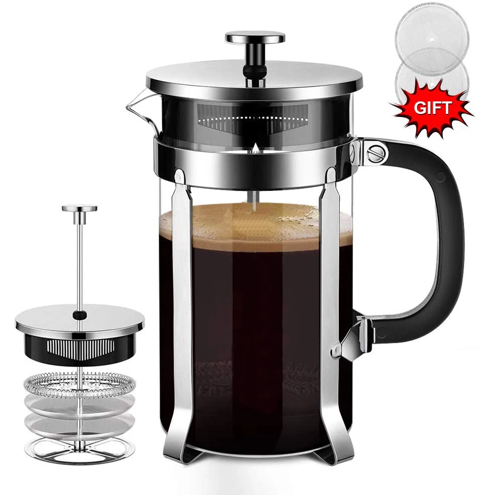 French Press Coffee Maker & Large Capacity Manual Heat Resistant Stainless Steel Glass Transparent Manual Coffee Tea Percolator
French Press Coffee Maker & Large Capacity Manual Heat Resistant Stainless Steel Glass Transparent Manual Coffee Tea Percolator
