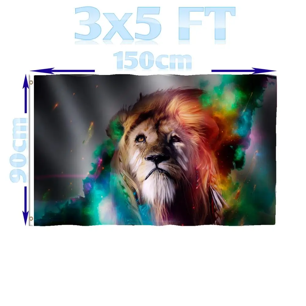 Магазин BENFACTORY, 3x5 футов, однослойный 100D полиэстер, латунные прокладки, фантазийный Лев с красочным флагом облачного пространства
Магазин BENFACTORY, 3x5 футов, однослойный 100D полиэстер, латунные прокладки, фантазийный Лев с красочным флагом облачного пространства