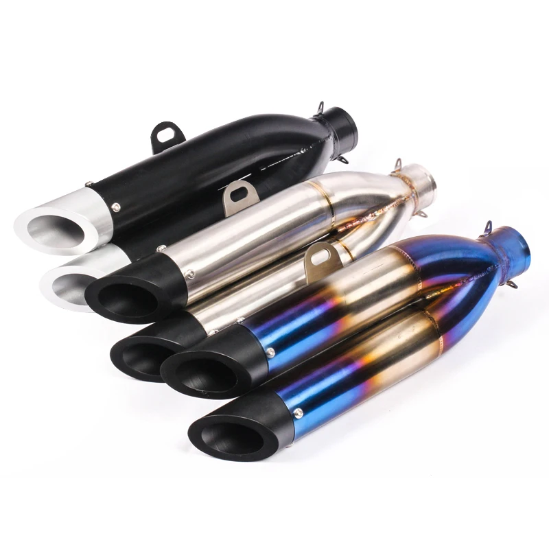 Dual-outlet 51mm Motorcycle Exhaust Muffler Pipe Stainless Steel Tail Escape No DB Killer Universal for Dirt Bike Street Bike
Dual-outlet 51mm Motorcycle Exhaust Muffler Pipe Stainless Steel Tail Escape No DB Killer Universal for Dirt Bike Street Bike
