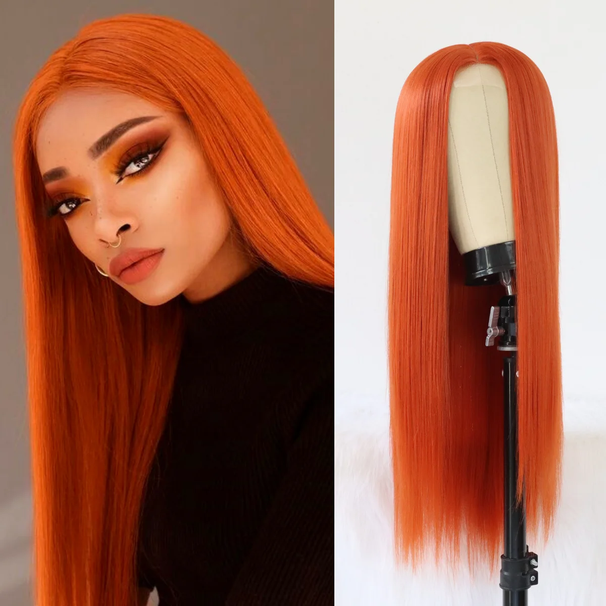 Red Orange Lace Wig Long Straight Hair Wigs Glueless Heat Resistant Fiber Hair Red Hair Synthetic Hair Wigs for Fashion Women
Red Orange Lace Wig Long Straight Hair Wigs Glueless Heat Resistant Fiber Hair Red Hair Synthetic Hair Wigs for Fashion Women