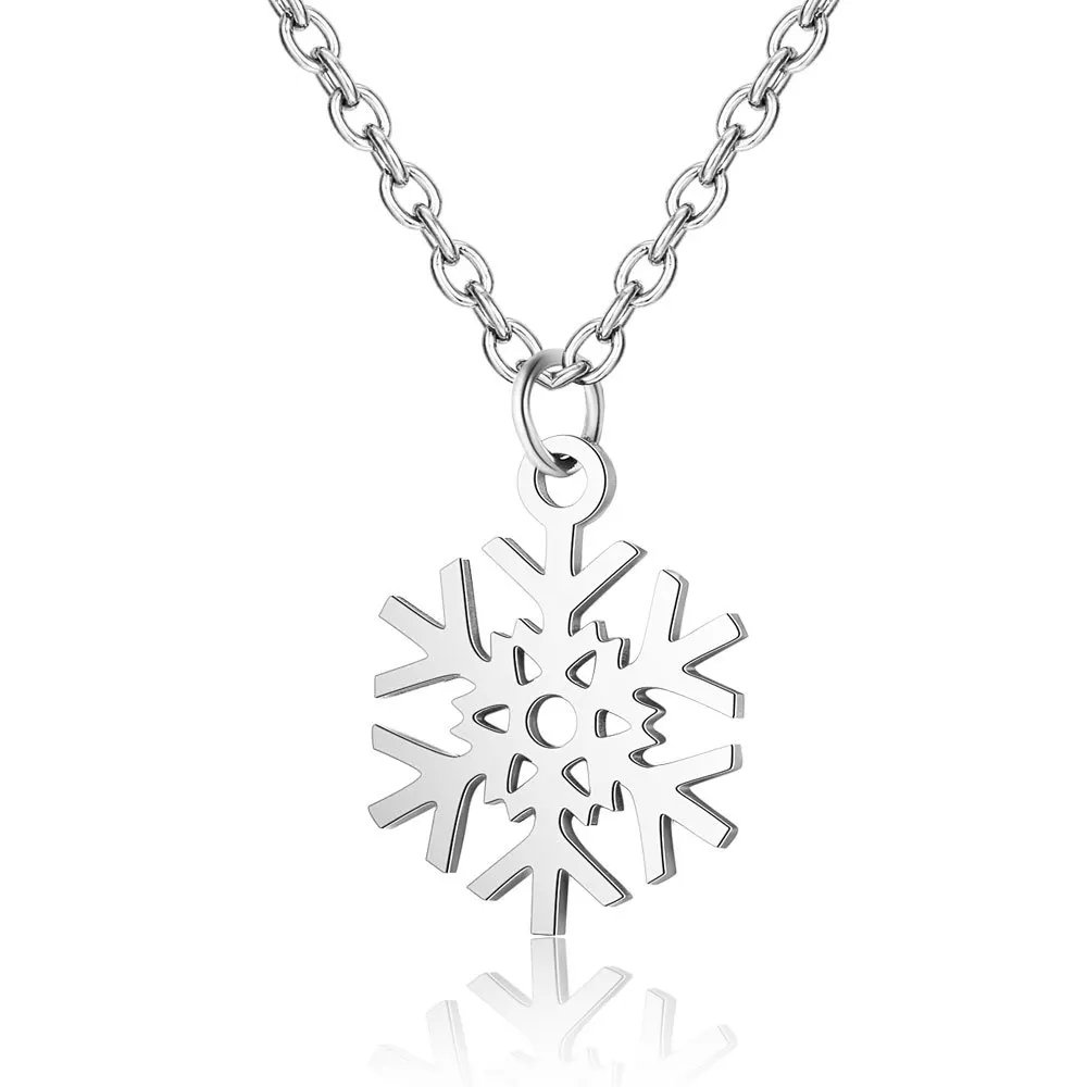 Snowflake titanium steel necklace for Women Christmas snowflake simple fashion stainless steel pendant necklace
Snowflake titanium steel necklace for Women Christmas snowflake simple fashion stainless steel pendant necklace