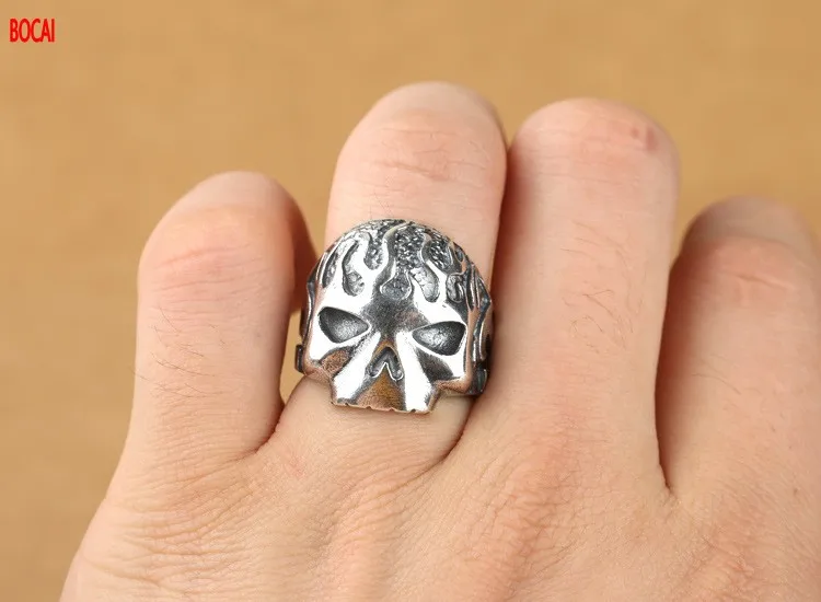 Real S925 Sterling Silver Jewelry Fashion Trend Korean Personality Men's Thai Silver Open Silver Ring
Real S925 Sterling Silver Jewelry Fashion Trend Korean Personality Men's Thai Silver Open Silver Ring