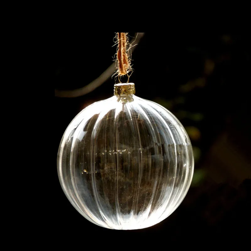12pcs/pack Diameter=8cm Small Size Striped Hanging Glass Globe Transparent Christmas Day Tree Pendant Ball Festival Decoration
12pcs/pack Diameter=8cm Small Size Striped Hanging Glass Globe Transparent Christmas Day Tree Pendant Ball Festival Decoration