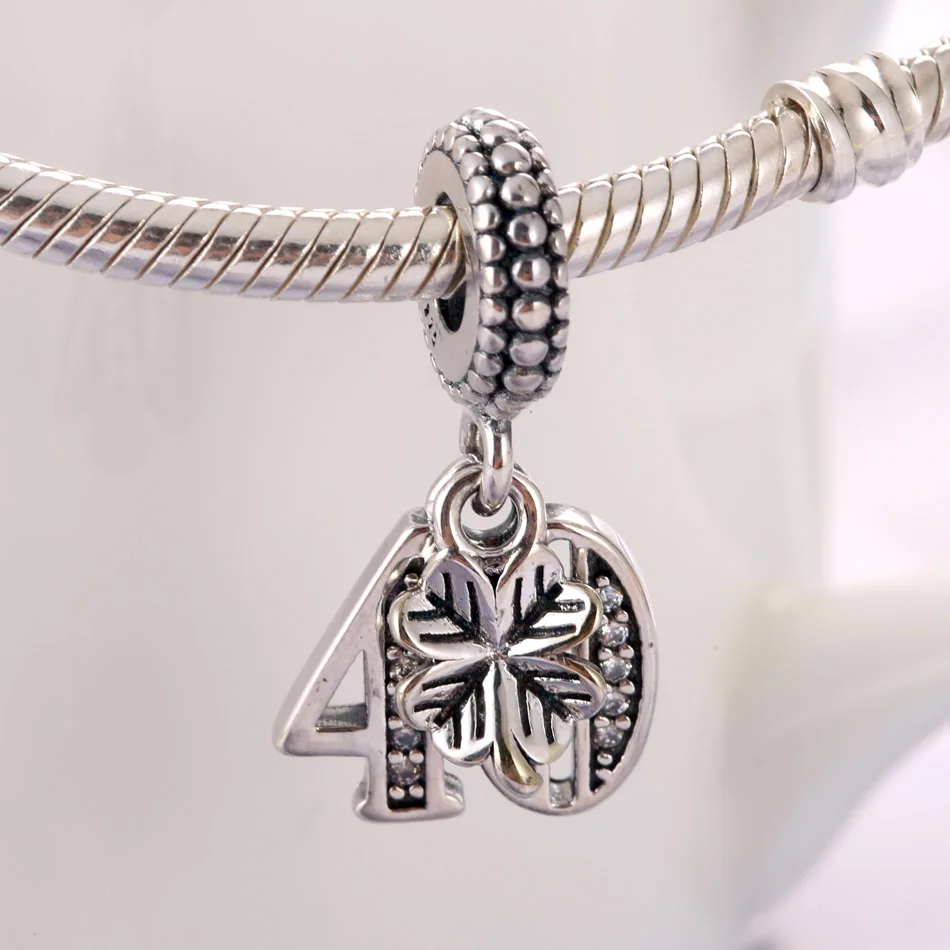 Women Bracelets Pendant Bead Silver DIY Jewelry 40 Years Of Love Dangle Charm fit Lady Bracelet Bangle Lady Crystal
Women Bracelets Pendant Bead Silver DIY Jewelry 40 Years Of Love Dangle Charm fit Lady Bracelet Bangle Lady Crystal