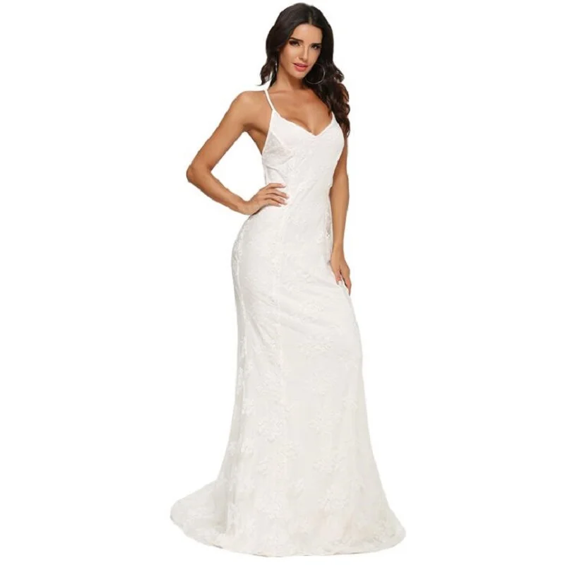 Nice Pop Sexy v-neck evening party dress women Elegant lace sleeveless white dress female Autumn chic ladies long dress vintage
Nice Pop Sexy v-neck evening party dress women Elegant lace sleeveless white dress female Autumn chic ladies long dress vintage