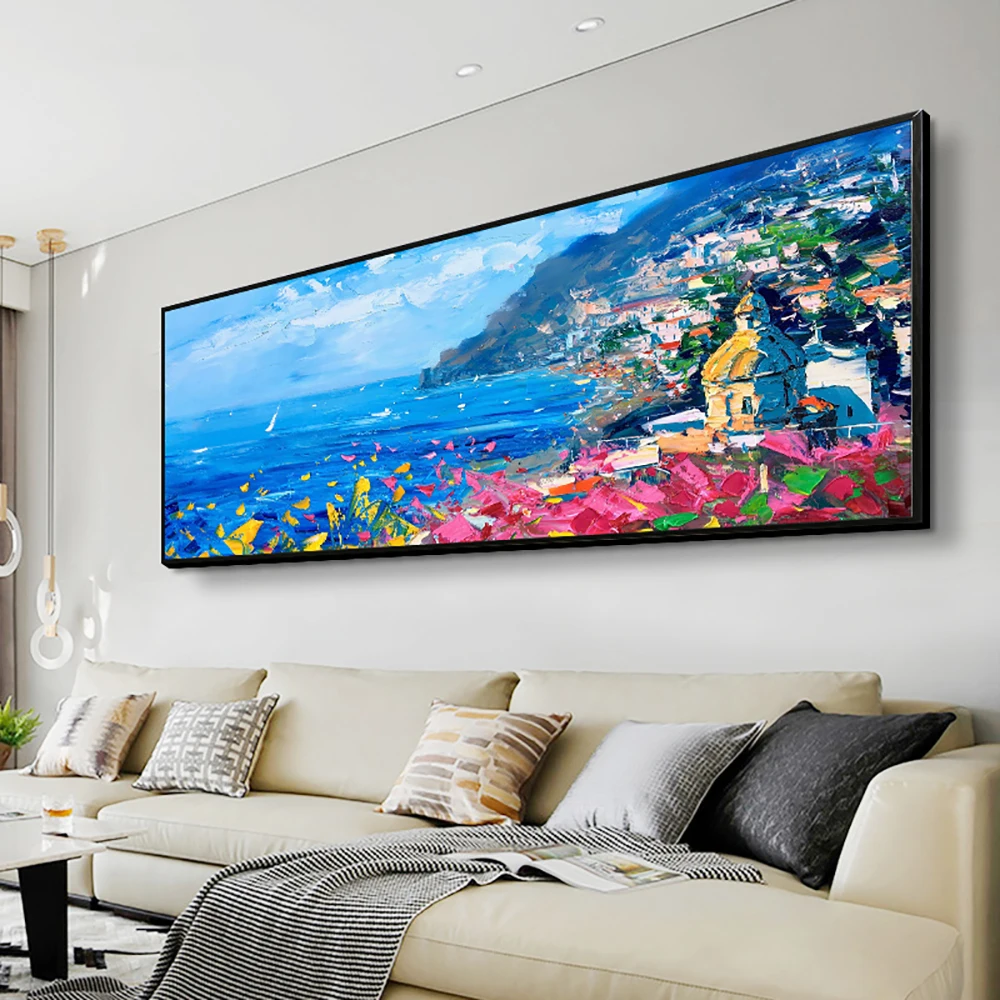 Hand Painted Mediterranean Abstract Seaside Landscape Oil Painting Wall Art Handmade Canvas Painting Home Decoracion Hotel Mural
Hand Painted Mediterranean Abstract Seaside Landscape Oil Painting Wall Art Handmade Canvas Painting Home Decoracion Hotel Mural