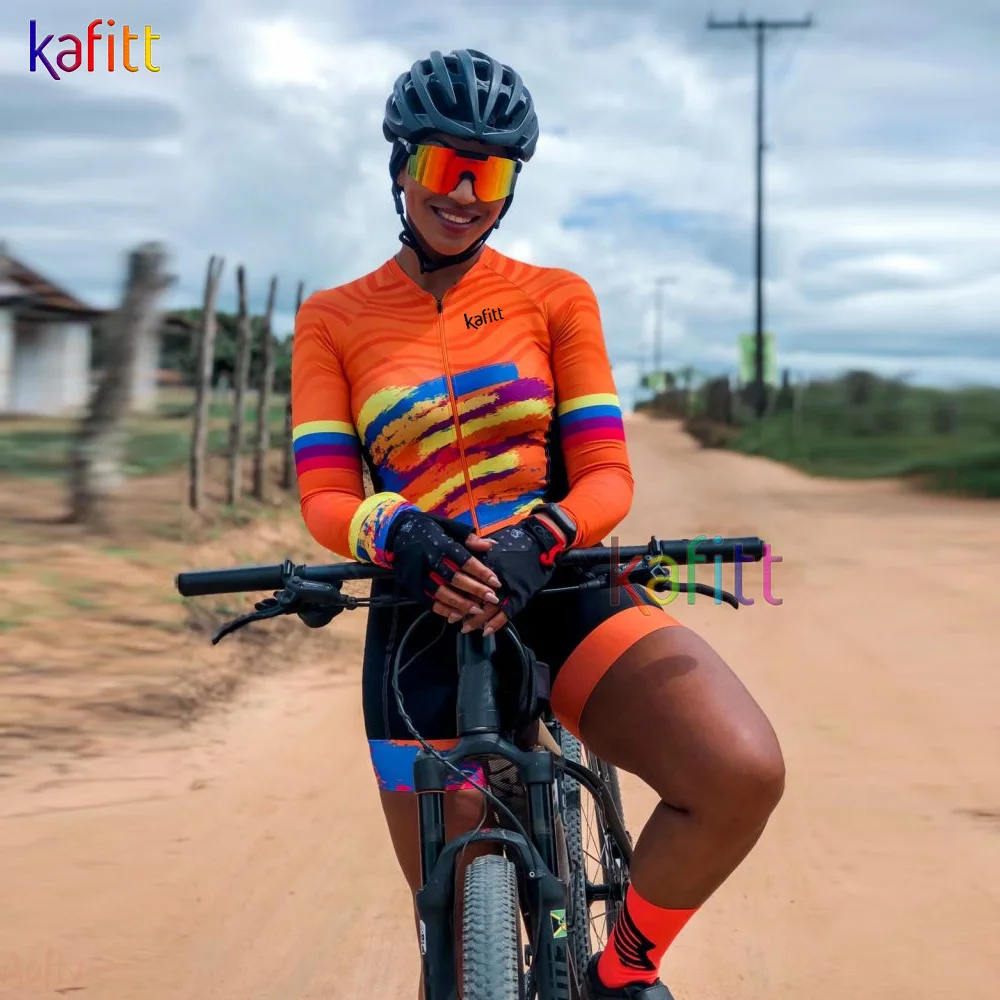 Kafitt Women's Cycling Jumpsuit Long Elegant Set Bike Clothing Monkey Summer 2022 Orange
Kafitt Women's Cycling Jumpsuit Long Elegant Set Bike Clothing Monkey Summer 2022 Orange
