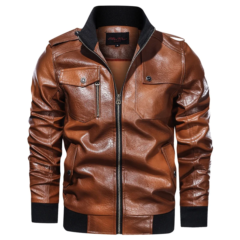 Motorcycle Leather Jacket Men Winter Retro Style Leather PU Jackets Men's Stand Collar Slim Fit Bomber Baseball Coat Windbreaker
Motorcycle Leather Jacket Men Winter Retro Style Leather PU Jackets Men's Stand Collar Slim Fit Bomber Baseball Coat Windbreaker