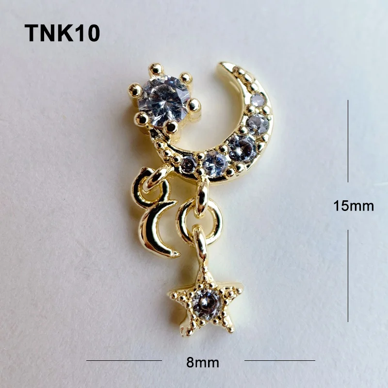 10pcs TNK10 Luxury Moon Star Alloy Zircon Nail Art Crystals Rhinestone Jewelry Nails Accessories Supplies Decorations Charms
10pcs TNK10 Luxury Moon Star Alloy Zircon Nail Art Crystals Rhinestone Jewelry Nails Accessories Supplies Decorations Charms