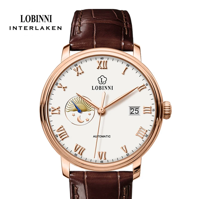 LOBINNI Luxury MIYOTA Movement Waterproof Calendar Minimalist Design Genuine Leather Mens Automatic Watches Top Brand Luxury
LOBINNI Luxury MIYOTA Movement Waterproof Calendar Minimalist Design Genuine Leather Mens Automatic Watches Top Brand Luxury
