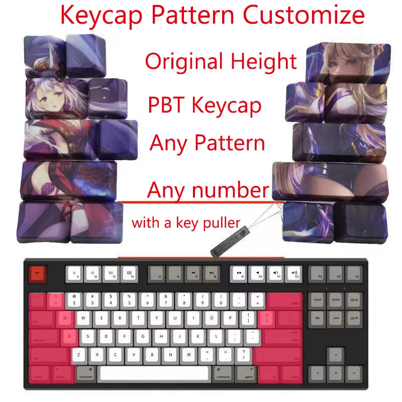 Keycaps Pattern Custom PBT Five-sided Sublimation Mechanical Keycap Original Factory Customize For Genshin Impact/LOL/Animation
Keycaps Pattern Custom PBT Five-sided Sublimation Mechanical Keycap Original Factory Customize For Genshin Impact/LOL/Animation
