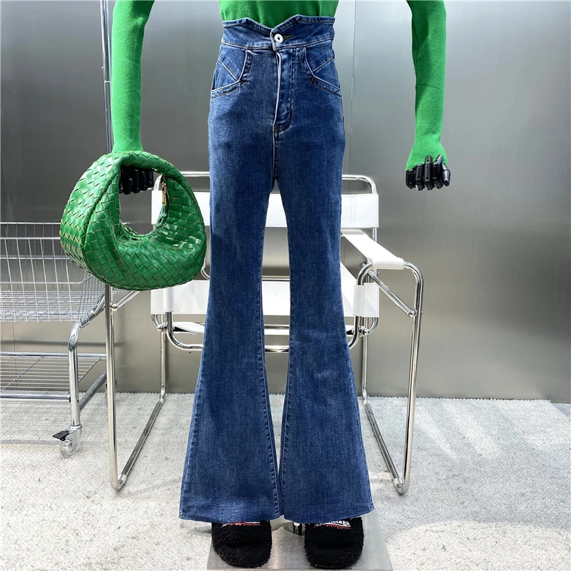 New Brand Original Design 2021 Retro Slim Flared Pants Irregular High Waist Thin Leg Length Versatile Denim Wide Leg Trousers
New Brand Original Design 2021 Retro Slim Flared Pants Irregular High Waist Thin Leg Length Versatile Denim Wide Leg Trousers