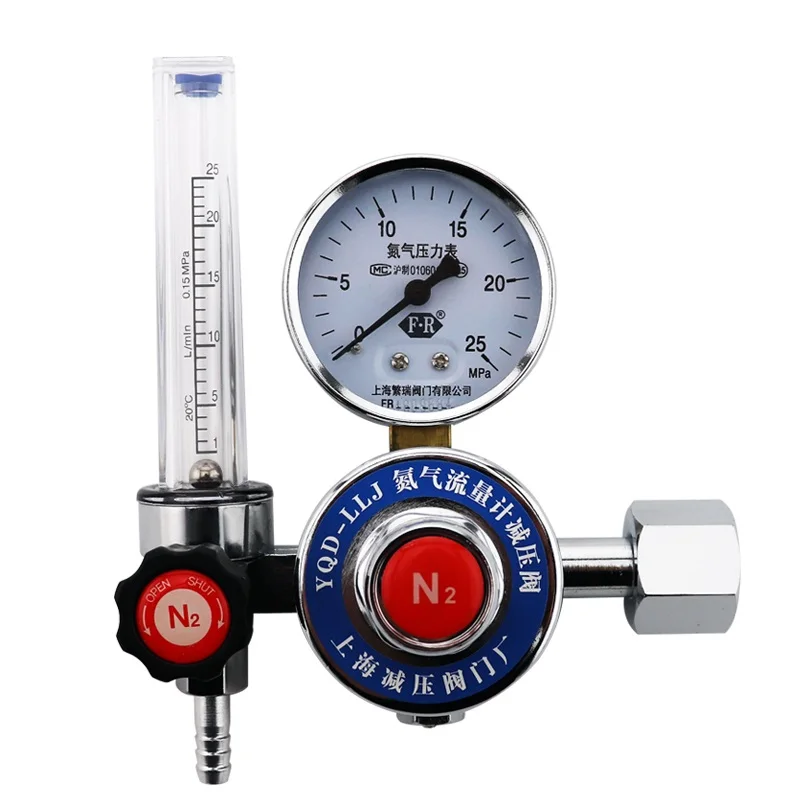 Nitrogen pressure reducing valve flow meter YQD-LLJ nitrogen pressure reducing device pressure gauge regulator
Nitrogen pressure reducing valve flow meter YQD-LLJ nitrogen pressure reducing device pressure gauge regulator