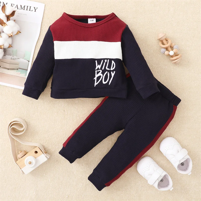 Fall Christmas Baby Boys Clothes Long Sleeve WILD BOY Pullover Shirts+Pants Outfits Knitted Tracksuits Casual Baby Clothing Sets
Fall Christmas Baby Boys Clothes Long Sleeve WILD BOY Pullover Shirts+Pants Outfits Knitted Tracksuits Casual Baby Clothing Sets