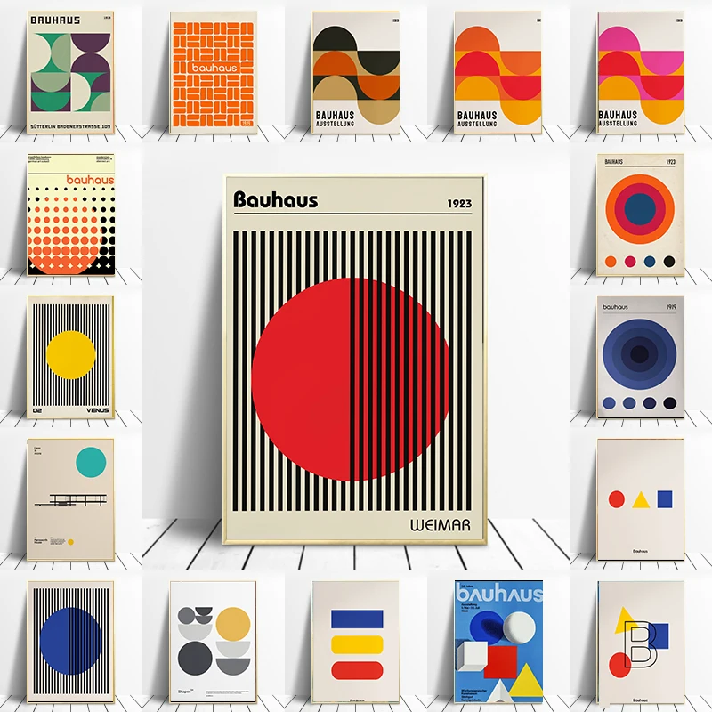 Bauhaus Exhibition Unique Geometric Posters Minimalist Art Canvas Prints Abstract Paintings Living Room Murals Home Decoration
Bauhaus Exhibition Unique Geometric Posters Minimalist Art Canvas Prints Abstract Paintings Living Room Murals Home Decoration