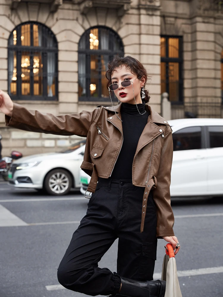 Women's winter Jacket Khaki Leather Jackets Coat Self Cultivation Locomotives Jackets Spring Autumn Women Short Jacket Coat
Women's winter Jacket Khaki Leather Jackets Coat Self Cultivation Locomotives Jackets Spring Autumn Women Short Jacket Coat
