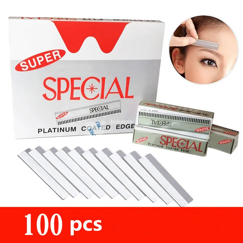 2020 Brand New 100Pcs/set Eyebrow Razor Trimmer Blade Facial Knife Blade Hair Removers Shaper Tool Professional Make Up Tools
2020 Brand New 100Pcs/set Eyebrow Razor Trimmer Blade Facial Knife Blade Hair Removers Shaper Tool Professional Make Up Tools