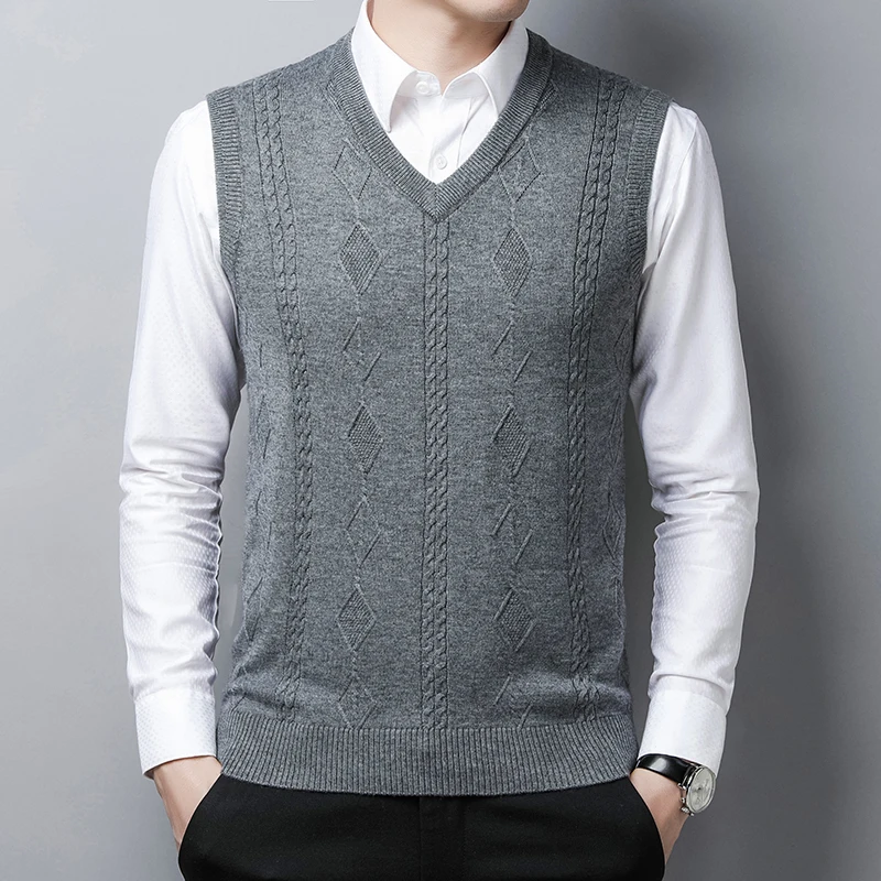 New Arrival 2020 Man Sweater Vest Male Sleeveless Wool Sweater V-Neck Argyle Patterns Knit Vest Free Shipping
New Arrival 2020 Man Sweater Vest Male Sleeveless Wool Sweater V-Neck Argyle Patterns Knit Vest Free Shipping