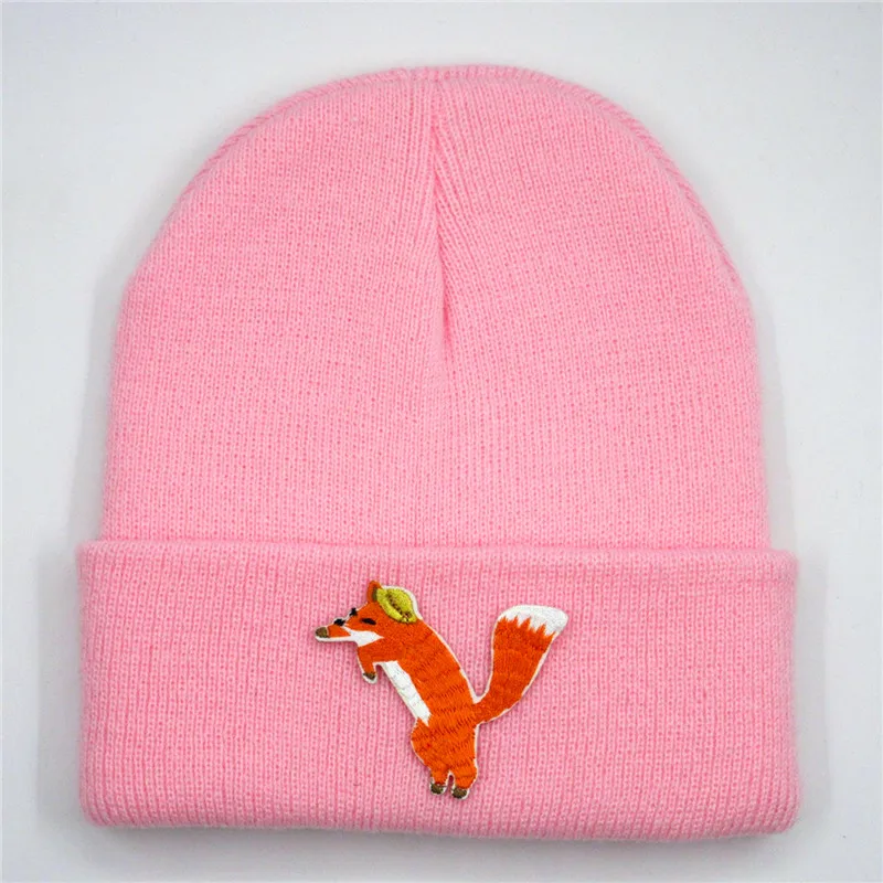 Cotton Fox Animal Embroidery Thicken Knitted Hat Winter Warm Hat Skullies Cap Beanie Hat for Men and Women 309
Cotton Fox Animal Embroidery Thicken Knitted Hat Winter Warm Hat Skullies Cap Beanie Hat for Men and Women 309