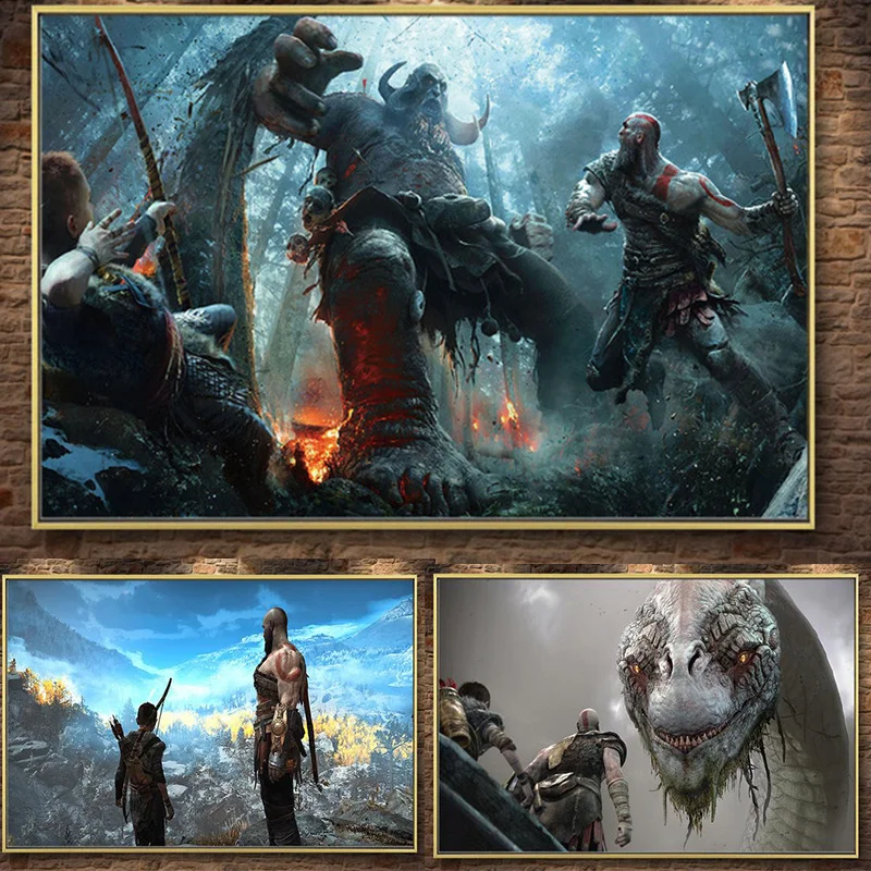 Game Posters and Prints God of War Canvas Picture Play Station Men Boy Room Decor Wall Art Frameless Painting On Loft
Game Posters and Prints God of War Canvas Picture Play Station Men Boy Room Decor Wall Art Frameless Painting On Loft