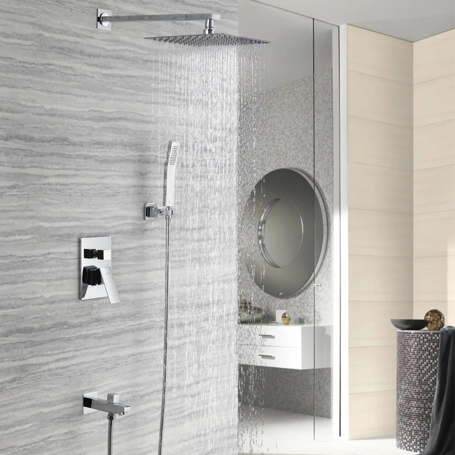 Bathroom Shower Set Chrome Rain Shower Faucet Wall Mounted Valve System 8-12"Shower Head Bathroom Faucet
Bathroom Shower Set Chrome Rain Shower Faucet Wall Mounted Valve System 8-12"Shower Head Bathroom Faucet
