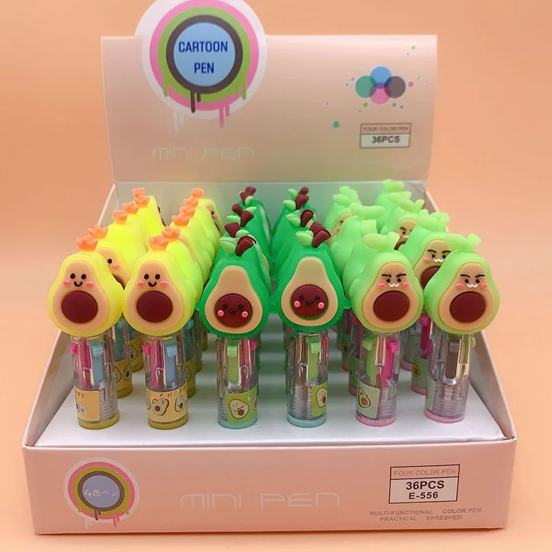 36 pcs/lot Cute Mini Avocado 4 Colors Ballpoint Pen Cartoon ball pens School Office writing Supplies Stationery Gift
36 pcs/lot Cute Mini Avocado 4 Colors Ballpoint Pen Cartoon ball pens School Office writing Supplies Stationery Gift