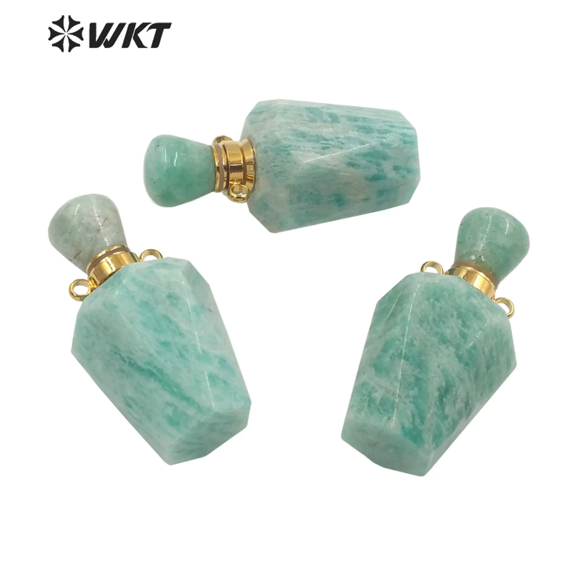 WT-P1691 Wholesale Fashion gold stainless steel natural Amazonist pendant hot sales natural stone made essencial oil bottle
WT-P1691 Wholesale Fashion gold stainless steel natural Amazonist pendant hot sales natural stone made essencial oil bottle