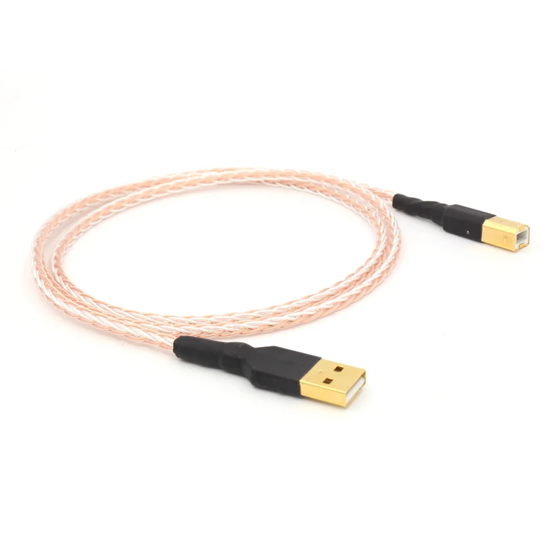HIFI copper silver plated USB interconnect cable with USB A to B plated gold connection USB Digital Audio DAC Cable
HIFI copper silver plated USB interconnect cable with USB A to B plated gold connection USB Digital Audio DAC Cable