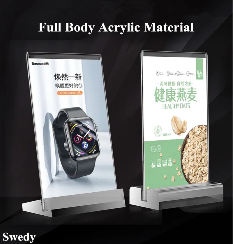 A4 L/T Shape Restaurants Table Menu Holders Acrylic Perspex Leaflet Display Stands Table Setting Poster Menu Tent Stand Holder
A4 L/T Shape Restaurants Table Menu Holders Acrylic Perspex Leaflet Display Stands Table Setting Poster Menu Tent Stand Holder