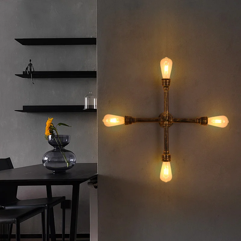 Loft Industrial Wall Lamps Iron Water Pipe Lamp Retro Restaurant Aisle Old E27 Wall Lamp Home Lighting Lamp Bra
Loft Industrial Wall Lamps Iron Water Pipe Lamp Retro Restaurant Aisle Old E27 Wall Lamp Home Lighting Lamp Bra