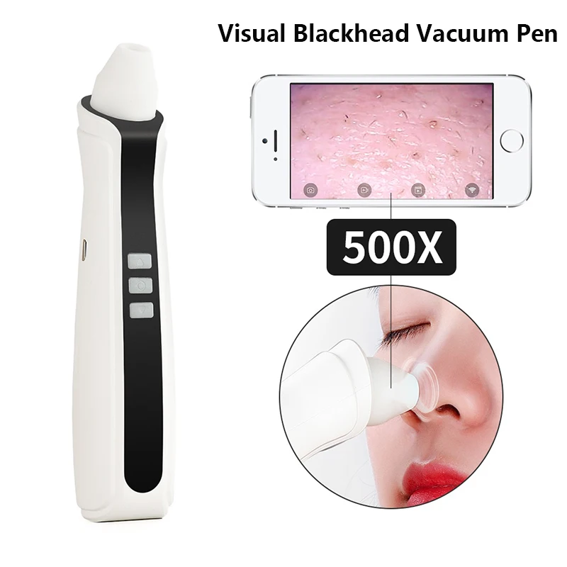 WiFi Wireless Visual Blackhead Remover Facial Pores Black Head Cleaner Vacuum 500X Camera Visual USB Rechargeable
WiFi Wireless Visual Blackhead Remover Facial Pores Black Head Cleaner Vacuum 500X Camera Visual USB Rechargeable
