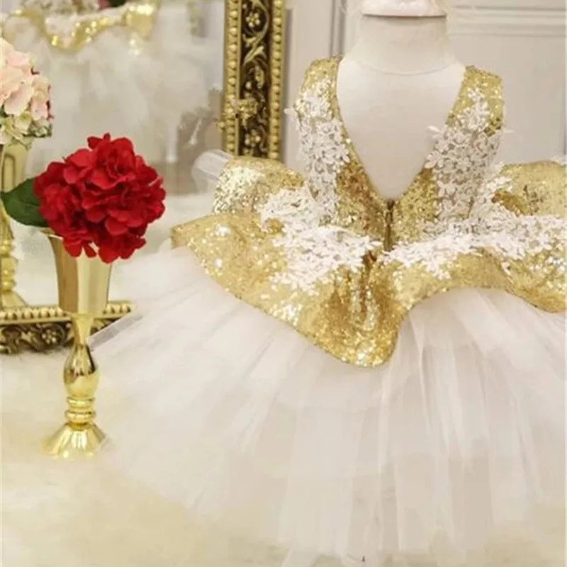 Arabic Style Lace Appliques Gold Sequins Puffy Flower Girl Dresses For Wedding Toddler Birthday Party Kids Pageant Gowns
Arabic Style Lace Appliques Gold Sequins Puffy Flower Girl Dresses For Wedding Toddler Birthday Party Kids Pageant Gowns
