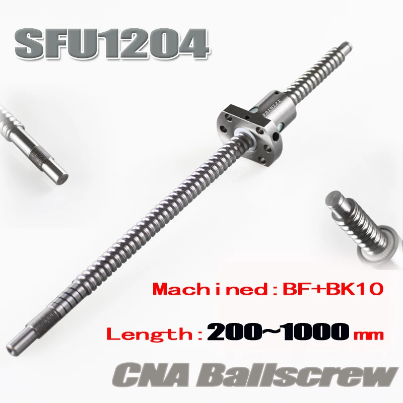 Free Shipping SFU1204 Rolled Ball Screw C7 With 1204 Flange Single Ball Nut For BK/BF10 End Machined CNC Parts RM1204
Free Shipping SFU1204 Rolled Ball Screw C7 With 1204 Flange Single Ball Nut For BK/BF10 End Machined CNC Parts RM1204