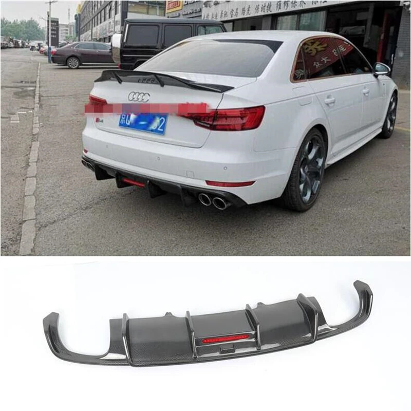Задний диффузор для Audi A4 B9 2017 2018 2019 2020 из углеродного волокна, спойлер высокого качества, аксессуары для автомобильного бампера
Задний диффузор для Audi A4 B9 2017 2018 2019 2020 из углеродного волокна, спойлер высокого качества, аксессуары для автомобильного бампера
