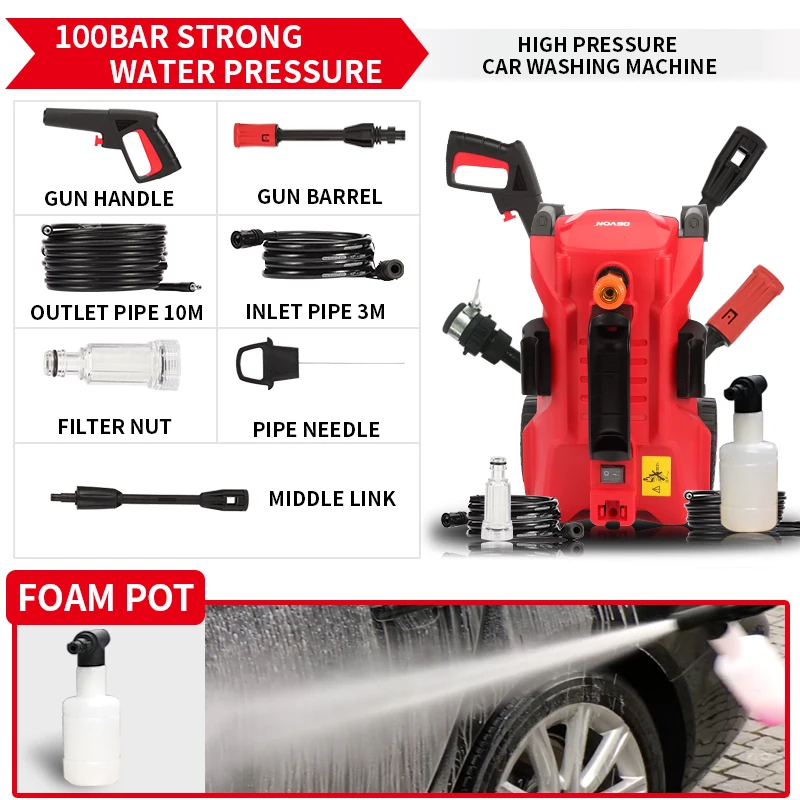 High pressure car washing machine household AC water gun 1400W water pump cleaning machine power tool
High pressure car washing machine household AC water gun 1400W water pump cleaning machine power tool