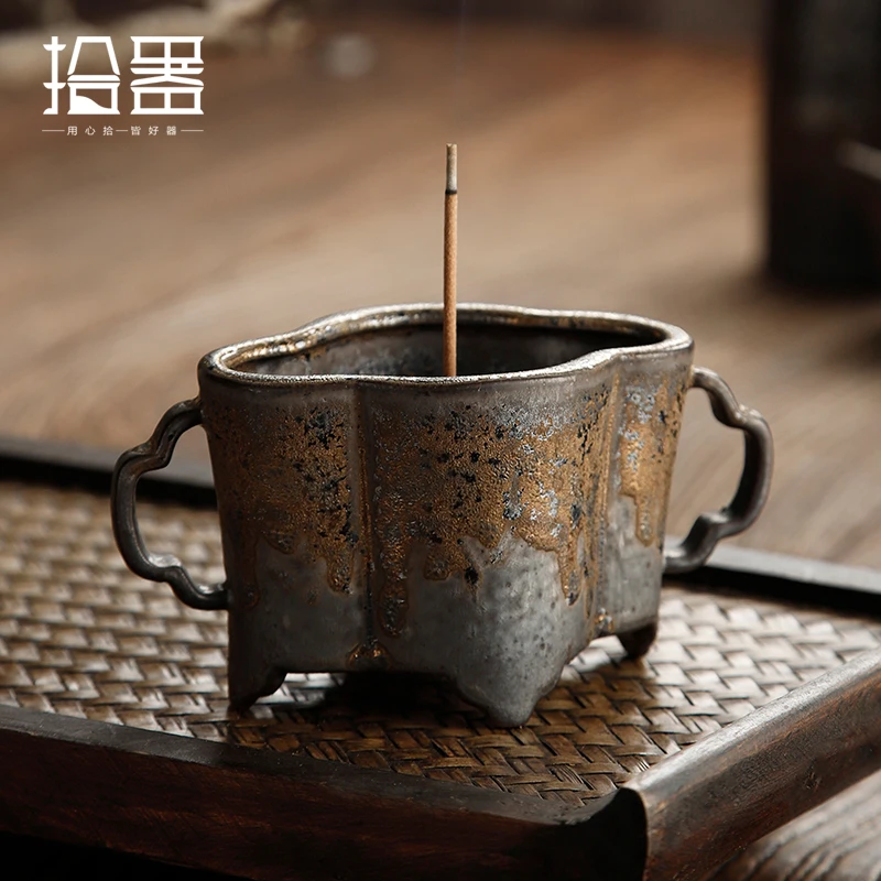 Chinese style antique tripod plate incense burner small incense plug household incense burner incense burner base Candlestick li
Chinese style antique tripod plate incense burner small incense plug household incense burner incense burner base Candlestick li