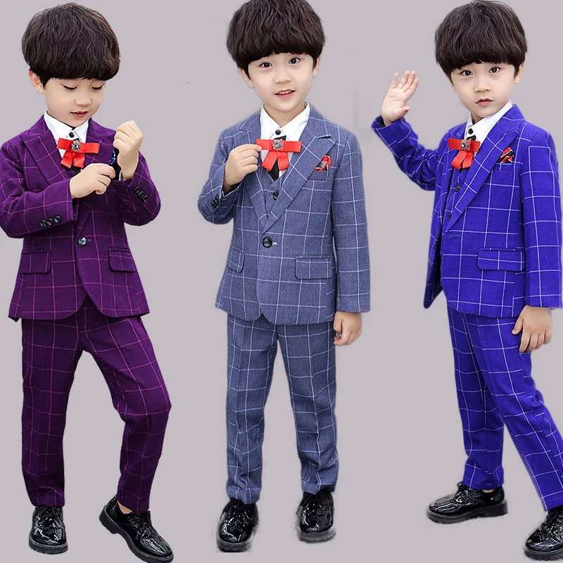 Formal Children's 3PCS Suit Set Flower Boy Wedding Party Performance Costume Kids Plaid Blazer Vest Pants Clothing Sets
Formal Children's 3PCS Suit Set Flower Boy Wedding Party Performance Costume Kids Plaid Blazer Vest Pants Clothing Sets