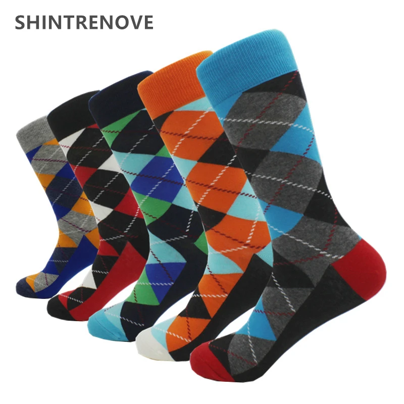 5 Pairs/Lot Men Funny Socks Casual Quality Classic Diamond Harajuku Happy Socks Dress Clothing Combed Cotton Socks
5 Pairs/Lot Men Funny Socks Casual Quality Classic Diamond Harajuku Happy Socks Dress Clothing Combed Cotton Socks