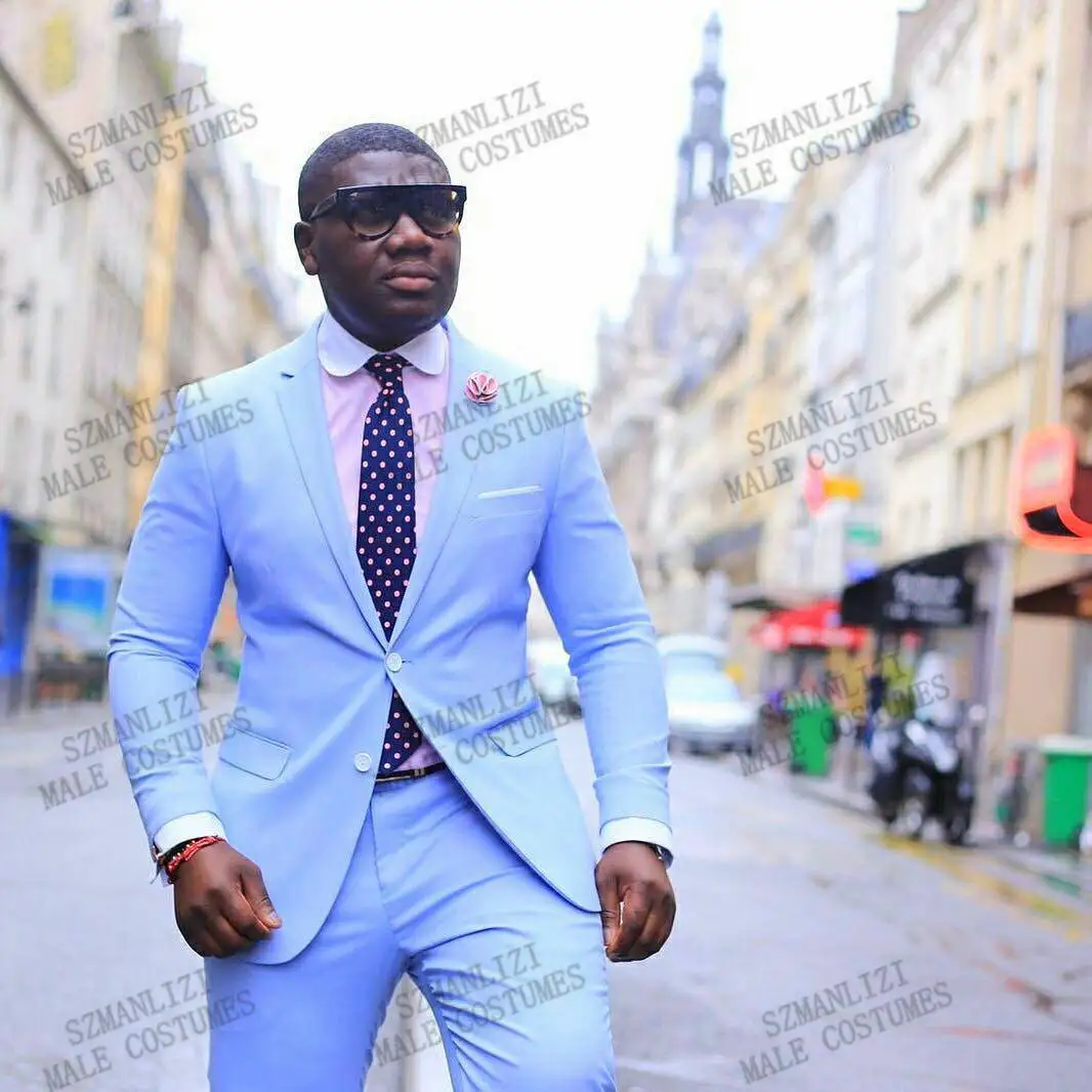 Casual Light Blue Men Suits For Business Summer Beach Slim Fit Terno Masculino Prom Wear Male Groom Wedding Blazer Jacket Pants
Casual Light Blue Men Suits For Business Summer Beach Slim Fit Terno Masculino Prom Wear Male Groom Wedding Blazer Jacket Pants