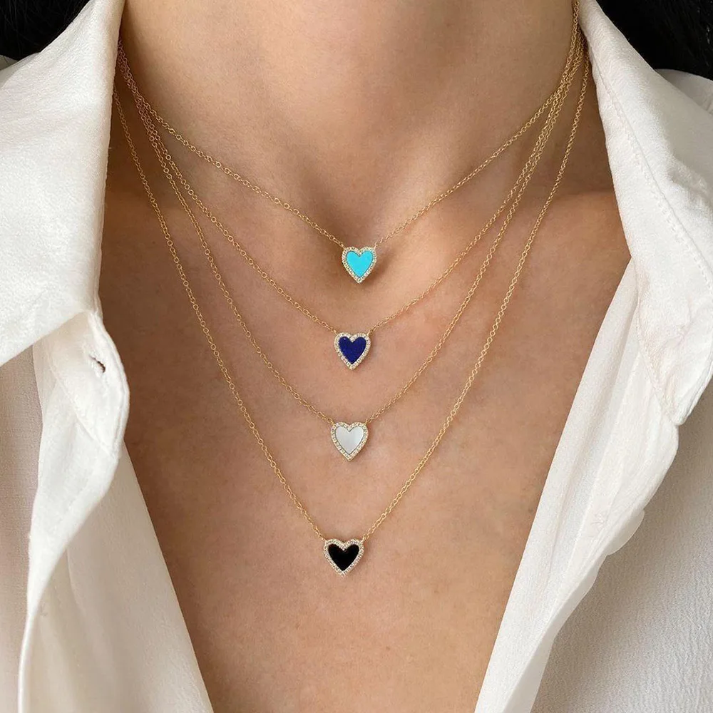 HIBRIDE Gorgeous Heart Shape Four Colors Charms Cubic Zirconia Chain Tennis Necklace for Women Engagement Party Jewelry P71
HIBRIDE Gorgeous Heart Shape Four Colors Charms Cubic Zirconia Chain Tennis Necklace for Women Engagement Party Jewelry P71