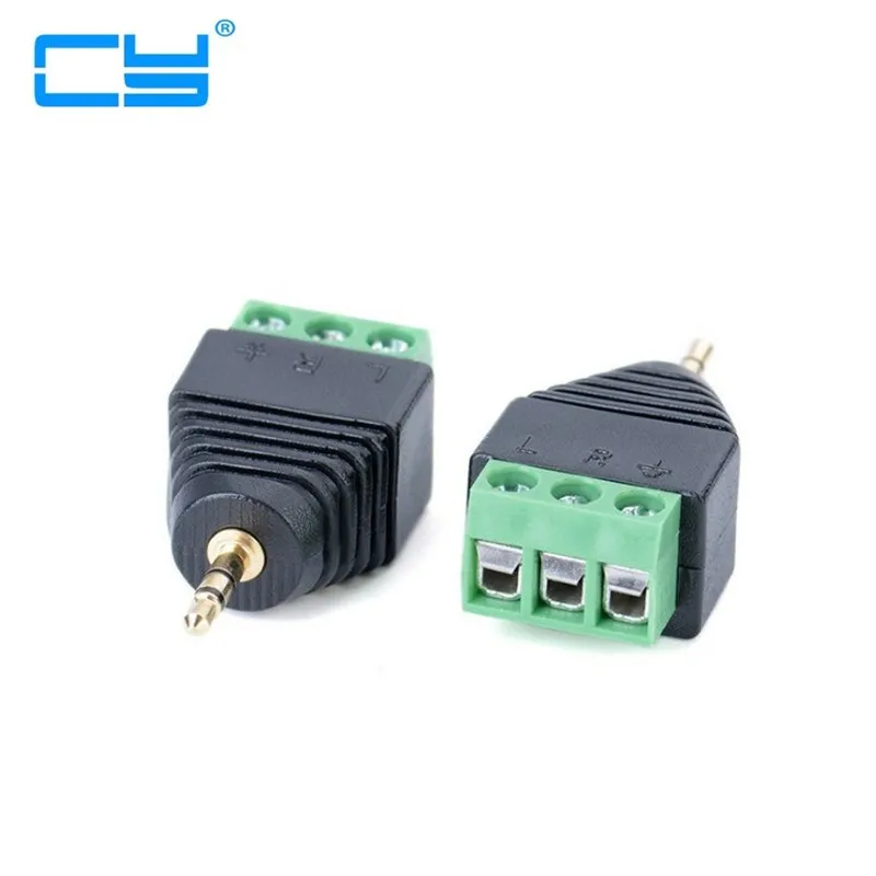 2.5mm Male Stereo Audio Video to 3 Screw Terminal Male Headphone Screw connection / terminal Converter Adapter
2.5mm Male Stereo Audio Video to 3 Screw Terminal Male Headphone Screw connection / terminal Converter Adapter