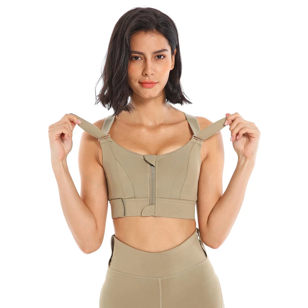 HOOK Front Zipper High Support Running Workout Bras Women Adjustable Strap Shockproof Gym Fitness Athletic Brassiere
HOOK Front Zipper High Support Running Workout Bras Women Adjustable Strap Shockproof Gym Fitness Athletic Brassiere