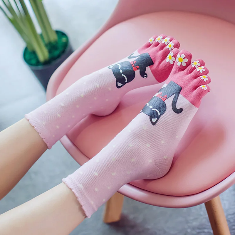 3 Pairs Cotton Lady's Five Finge Socks Cartoon 5 Toe Socks Womens Cute Japan Cat Socks With Separate Toes
3 Pairs Cotton Lady's Five Finge Socks Cartoon 5 Toe Socks Womens Cute Japan Cat Socks With Separate Toes
