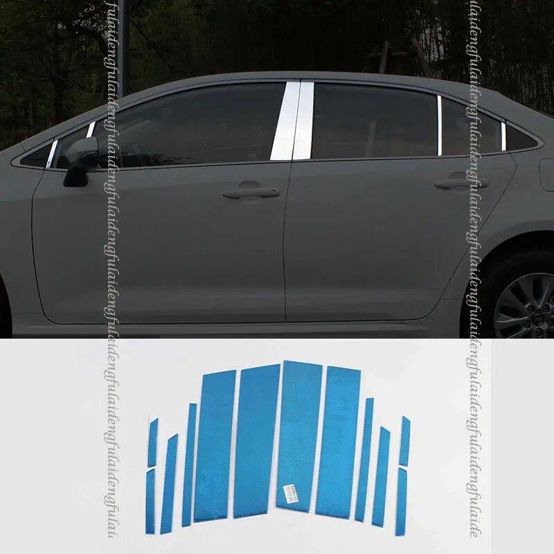 For Toyota Corolla Sedan 2019-2021 Stainless Steel Window Center Pillar Post Moulding Cover Trim 12Pcs Car Accessories
For Toyota Corolla Sedan 2019-2021 Stainless Steel Window Center Pillar Post Moulding Cover Trim 12Pcs Car Accessories