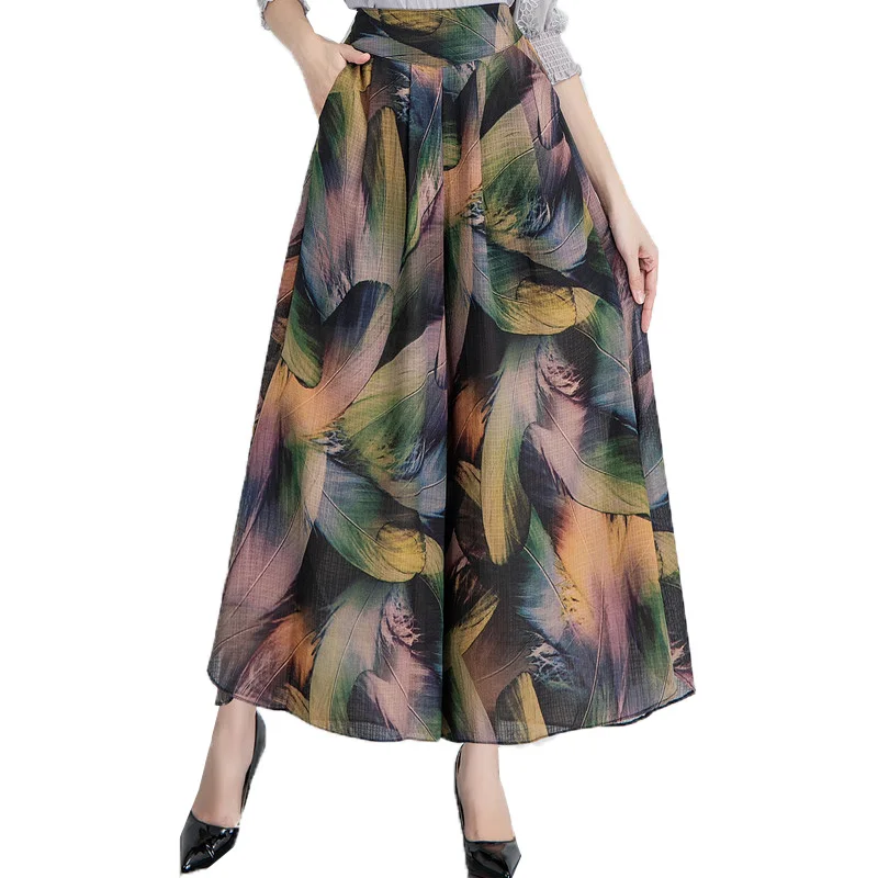 Women's Pants 2022 Summer Loose Casual Wide Leg Pants Chiffon Nine Points Pants Skirt Pants Ladies Fashion Dance Pants Female
Women's Pants 2022 Summer Loose Casual Wide Leg Pants Chiffon Nine Points Pants Skirt Pants Ladies Fashion Dance Pants Female
