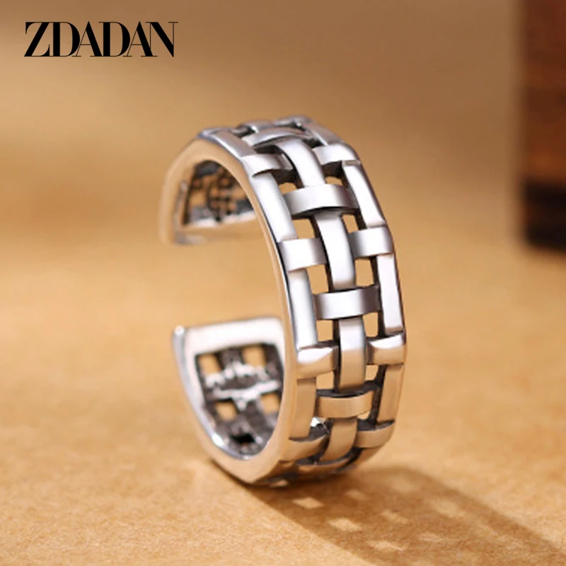 ZDADAN 925 Sterling Silver Weave Ring Women Couple Retro Cross Geometry Finger Jewelry
ZDADAN 925 Sterling Silver Weave Ring Women Couple Retro Cross Geometry Finger Jewelry