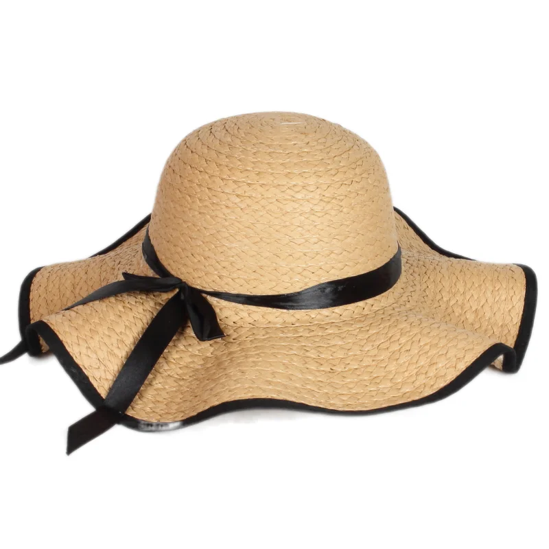 New Fashion Women summer cool paper cap beach travel wide brim panama hat with ribbon bowknot for Ladies
New Fashion Women summer cool paper cap beach travel wide brim panama hat with ribbon bowknot for Ladies