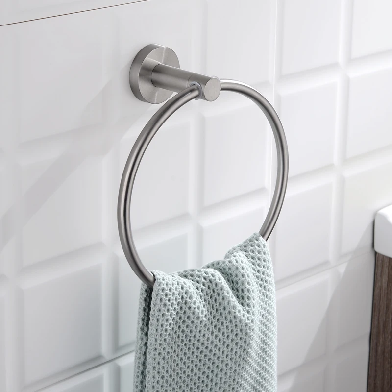 Towel Racks Round Brushed Towel Holder Rings Wall Mounted Home and Hotel Bathroom Accessories
Towel Racks Round Brushed Towel Holder Rings Wall Mounted Home and Hotel Bathroom Accessories